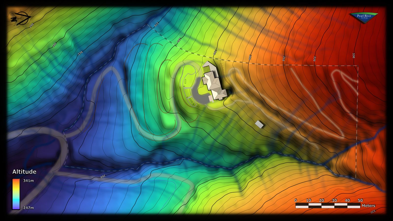 Elevation model of Sa Medada from LiDAR data